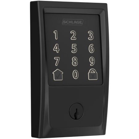 A large image of the Schlage BE489WB-CEN Matte Black