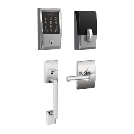A large image of the Schlage BE489WB-CEN-BRW-CEN Polished Chrome