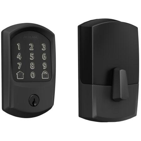 A large image of the Schlage BE489WB-GRW Matte Black
