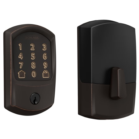 A large image of the Schlage BE489WB-GRW Aged Bronze