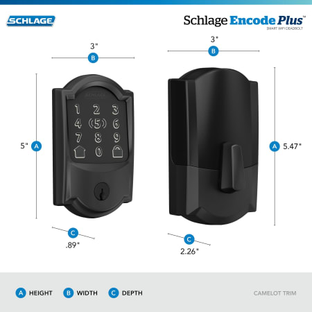 A large image of the Schlage BE499WB-CAM Alternate Image