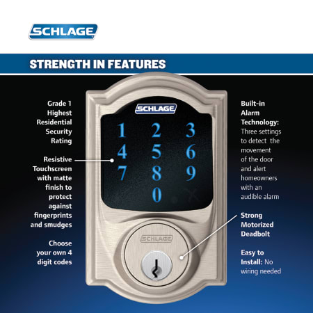 A large image of the Schlage F800-CAM-ACC-LH Schlage F800-CAM-ACC-LH