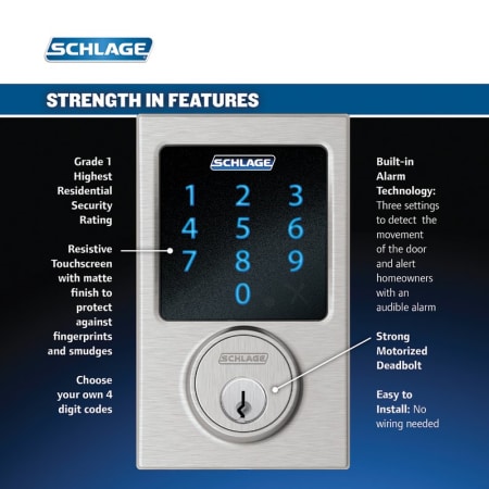 A large image of the Schlage F800-CEN-LAT Schlage F800-CEN-LAT