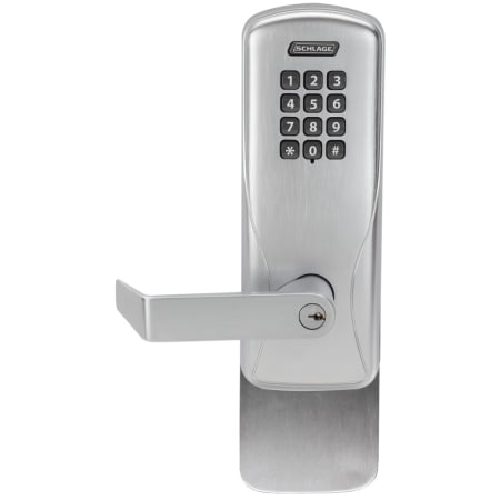 A large image of the Schlage CO-100-993M-70-KP-RHO Satin Chrome