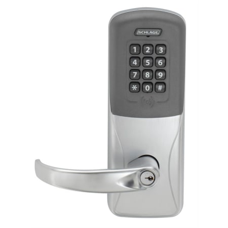 A large image of the Schlage CO-200-993R-70-PRK-SPA Satin Chrome