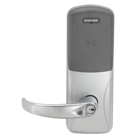 A large image of the Schlage CO-200-993R-70-PR-SPA Satin Chrome