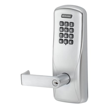 A large image of the Schlage CO-200-CY-70-KP-RHO-BD Satin Chrome