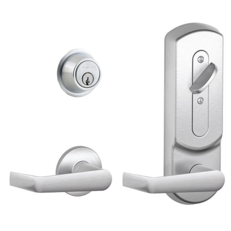 A large image of the Schlage CS210PD-SAT-PLY Satin Chrome