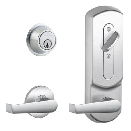 A large image of the Schlage CS210RD-ELA-PLY Satin Chrome