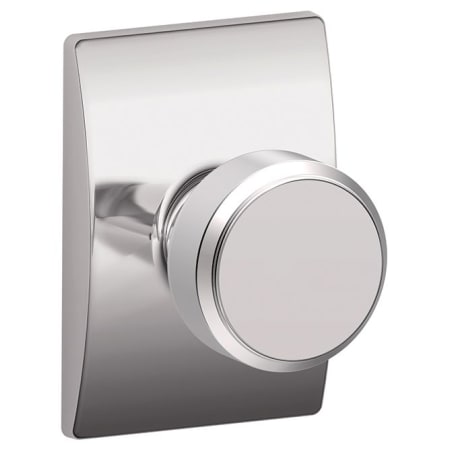 A large image of the Schlage F10-BWE-CEN Bright Chrome