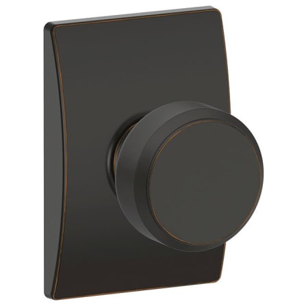 A large image of the Schlage F10-BWE-CEN Aged Bronze