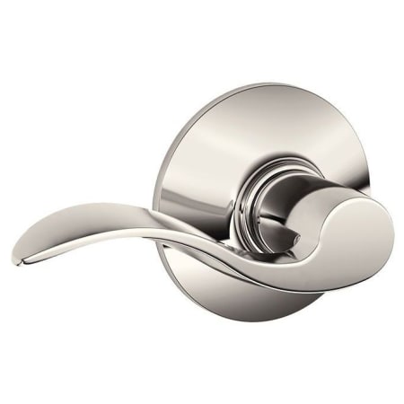 A large image of the Schlage F10-ACC Polished Nickel