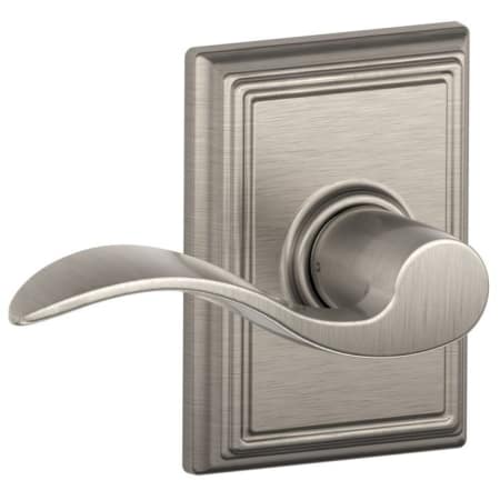 A large image of the Schlage F10-ACC-ADD Satin Nickel