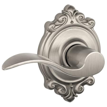 A large image of the Schlage F10-ACC-BRK Satin Nickel