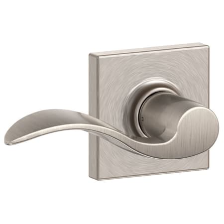 A large image of the Schlage F10-ACC-COL Satin Nickel