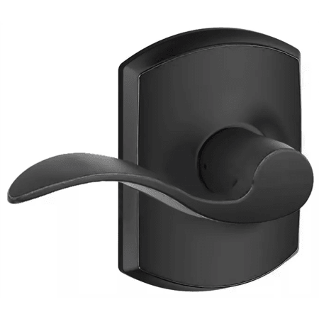 A large image of the Schlage F10-ACC-GRW Matte Black