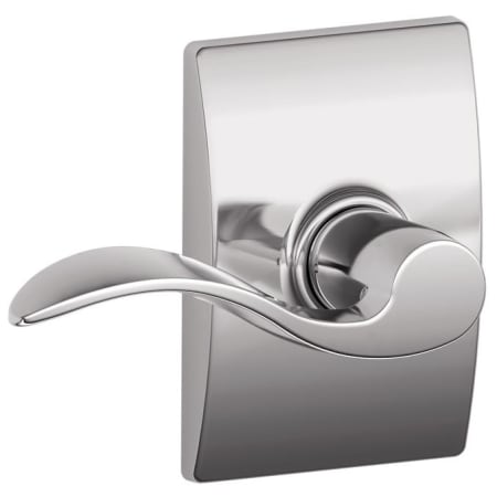 A large image of the Schlage F10-ACC-CEN Polished Chrome