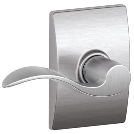 A large image of the Schlage F10-ACC-CEN Satin Chrome