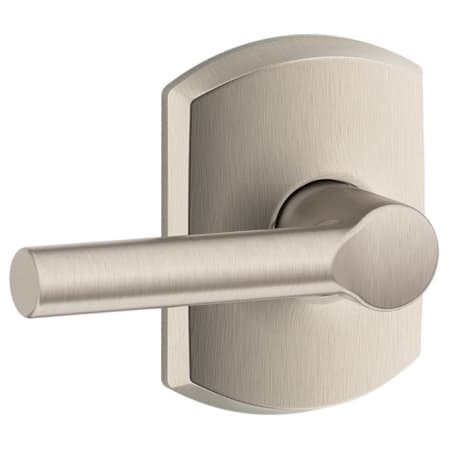 A large image of the Schlage F10-BRW-GRW Satin Nickel