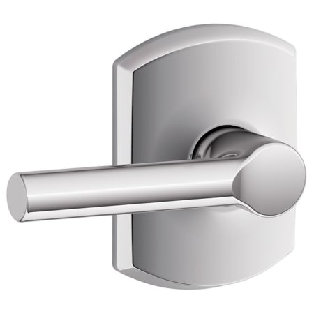 A large image of the Schlage F10-BRW-GRW Bright Chrome