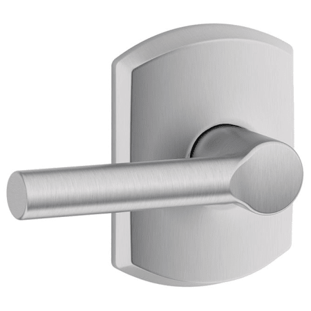 A large image of the Schlage F10-BRW-GRW Satin Chrome