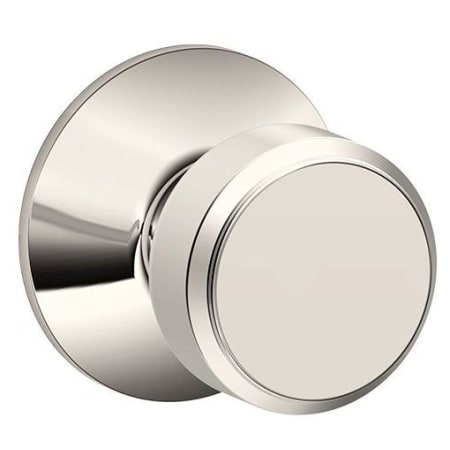 A large image of the Schlage F10-BWE Polished Nickel