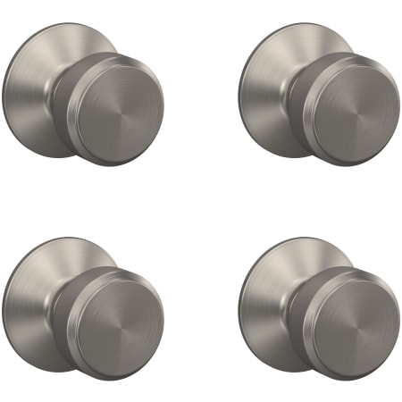 A large image of the Schlage F10-BWE-4PACK Satin Nickel