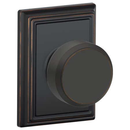 A large image of the Schlage F10-BWE-ADD Aged Bronze