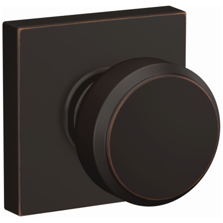A large image of the Schlage F10-BWE-COL Aged Bronze