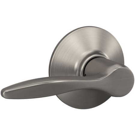 A large image of the Schlage F10-DEL Satin Nickel