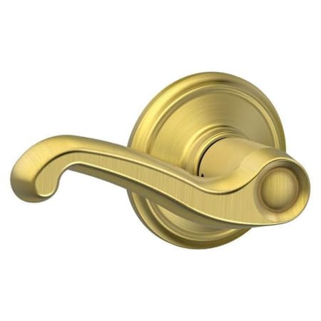 A large image of the Schlage F10-FLA Satin Brass