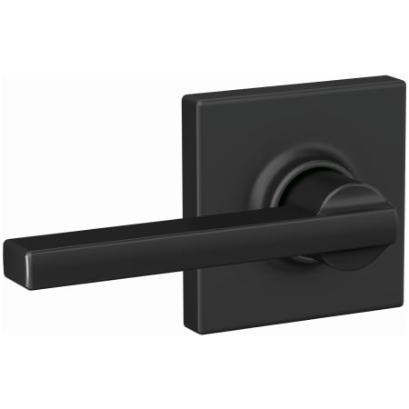 A large image of the Schlage F10-LAT-COL Matte Black
