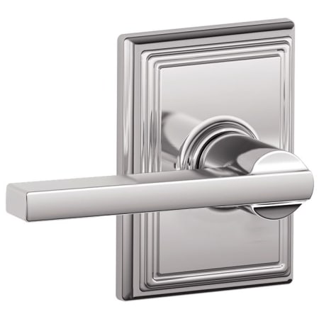 A large image of the Schlage F10-LAT-ADD Polished Chrome
