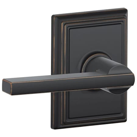 A large image of the Schlage F10-LAT-ADD Aged Bronze
