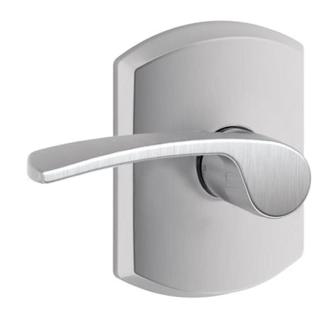 A large image of the Schlage F10-MER-GRW Satin Chrome