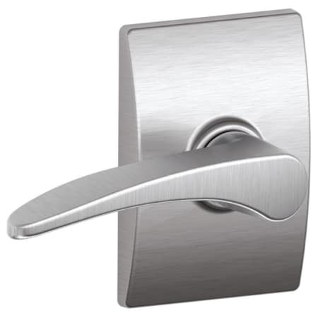 A large image of the Schlage F10-MNH-CEN Satin Chrome