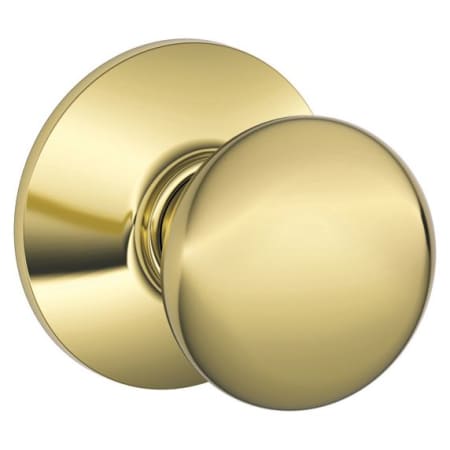 A large image of the Schlage F10-PLY Polished Brass