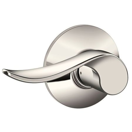 A large image of the Schlage F10-SAC Polished Nickel