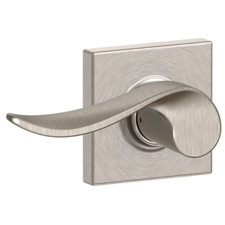 A large image of the Schlage F10-SAC-COL Satin Nickel