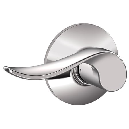 A large image of the Schlage F10-SAC Bright Chrome