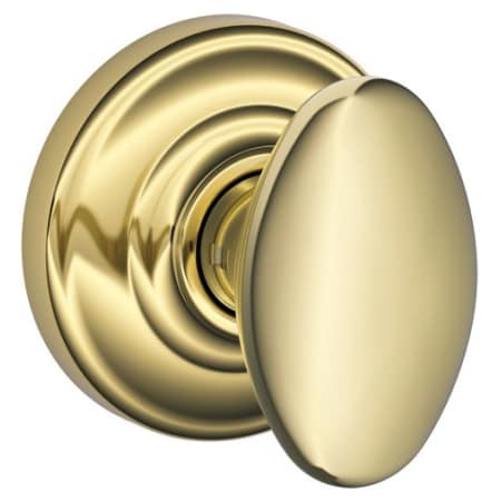 A large image of the Schlage F10-SIE-AND Lifetime Polished Brass