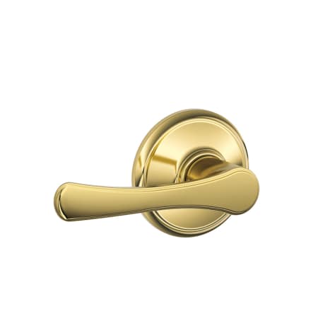 A large image of the Schlage F10-VLA Bright Brass