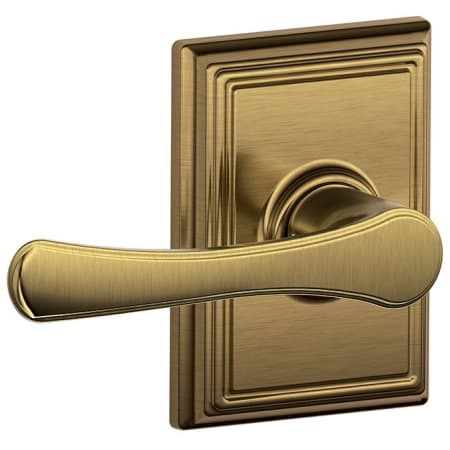 A large image of the Schlage F10-VLA-ADD Antique Brass