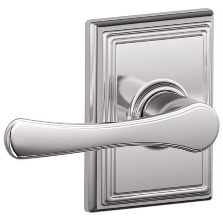 A large image of the Schlage F10-VLA-ADD Polished Chrome