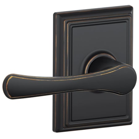 A large image of the Schlage F10-VLA-ADD Aged Bronze