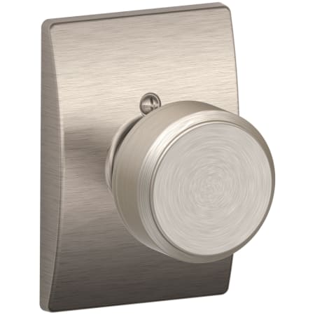 A large image of the Schlage F170-BWE-CEN Satin Nickel