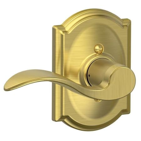 A large image of the Schlage F170-ACC-CAM-LH Satin Brass