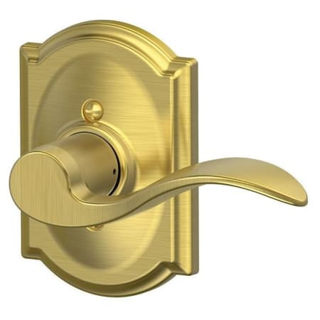 A large image of the Schlage F170-ACC-CAM-RH Satin Brass