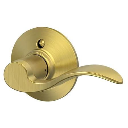 A large image of the Schlage F170-ACC-RH Satin Brass