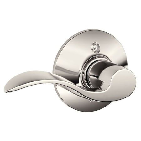 A large image of the Schlage F170-ACC-LH Polished Nickel